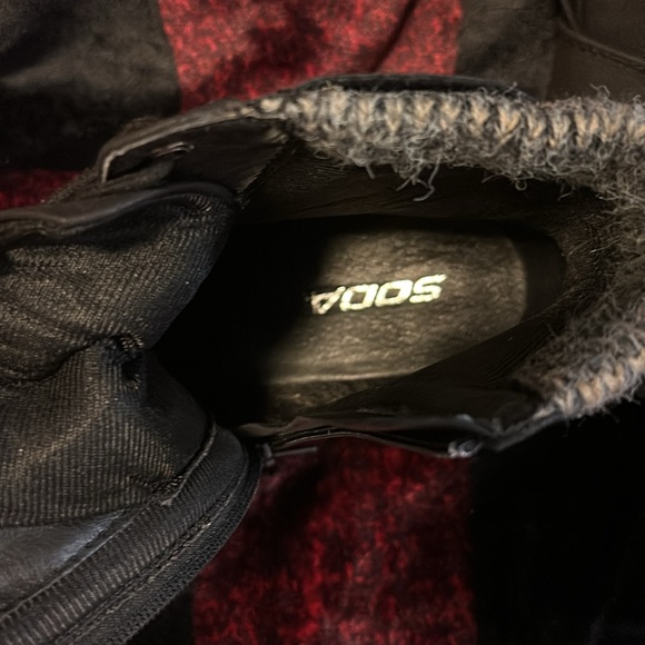 Soda Women Chunky High Heel Combat Army Riding Boot Booties Lug Black Size 7 - Picture 7 of 8